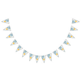 Banderines Limón con hojas azules ilustracion botánico