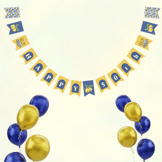 Banderines Limones amarillos azul italiano Amalfi 50 cumpleañ