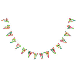 Banderines lindo perro de dibujos animados llevando gorra fie