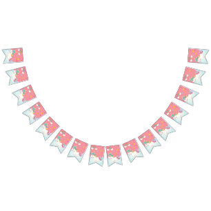 Banderines Lindo Rainbow Unicorn con estrellas.