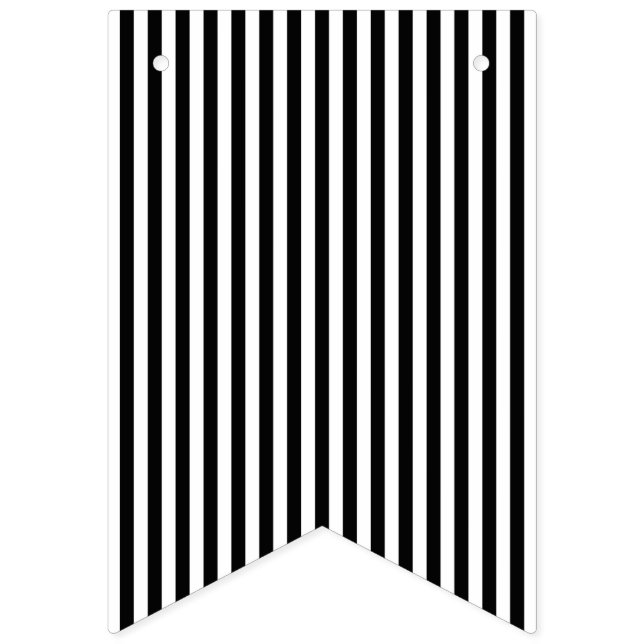 Banderines Líneas Geométricas Verticales Blancas y Negras Ele (Primera bandera)