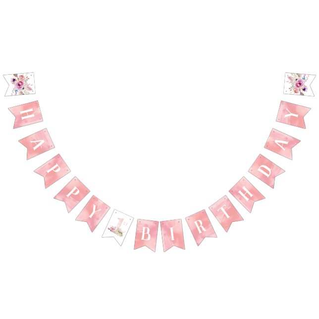 Banderines Little Deer Happy First Birday (Todo)