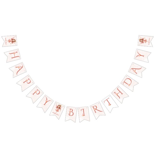 Banderines Little Fairy Pink Butterfly Any Age  (Todo)