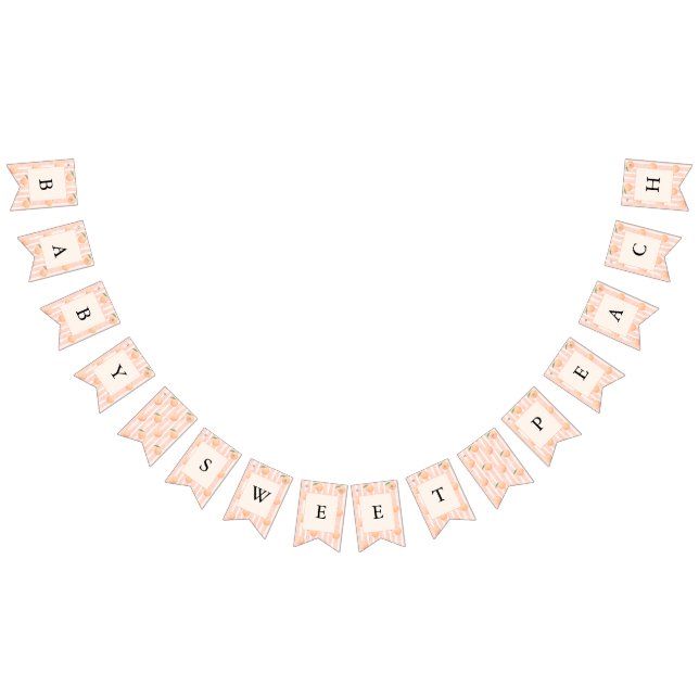 Banderines Little New Baby Sweet Peach Baby Shower Banner (Todo)
