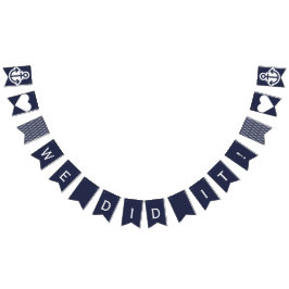 Banderines Lo hicimos empavesado náutico del ancla de la boda