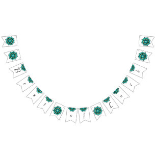 Banderines Lo mejor de la suerte. Mandala en agua