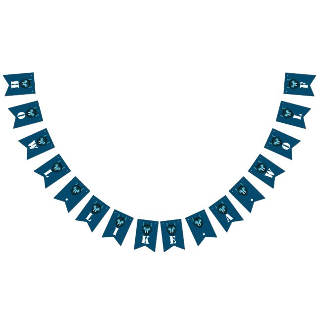 Banderines Lobo azul, fiesta de Halloween (Todo)