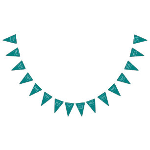 Banderines Logo comercial sobre el Triángulo Verde Verde azul