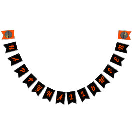 BANDERINES LOGO DE HALLOWEEN NARANJA Y COMPAÑÍA DE NEGOCIOS N