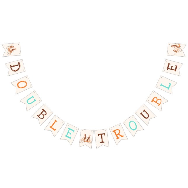 Banderines Los gemelos Baby Shower cute el doble problema de  (Todo)