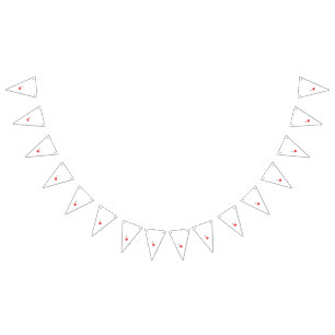 Banderines Los pétalos de geranio rojo se representan en una