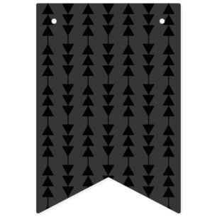 Banderines Los triángulos colgantes negros modernos y elegant