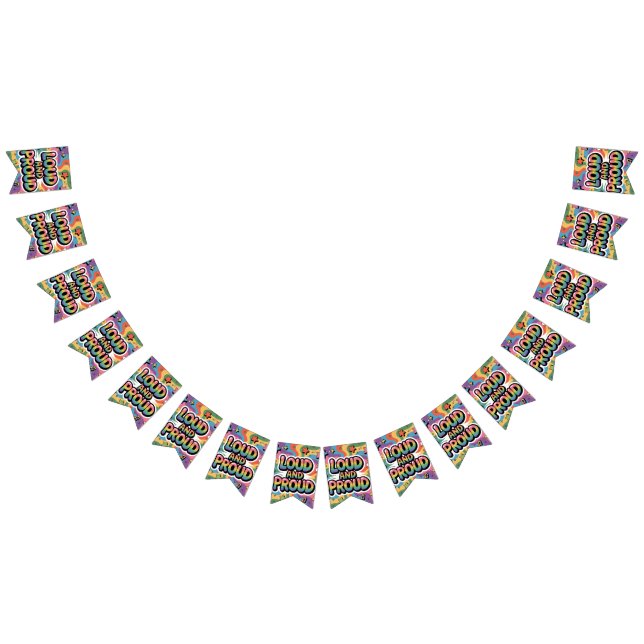 Banderines LOUD AND PROUD | LGBTQ+ Pride Ally (Todo)