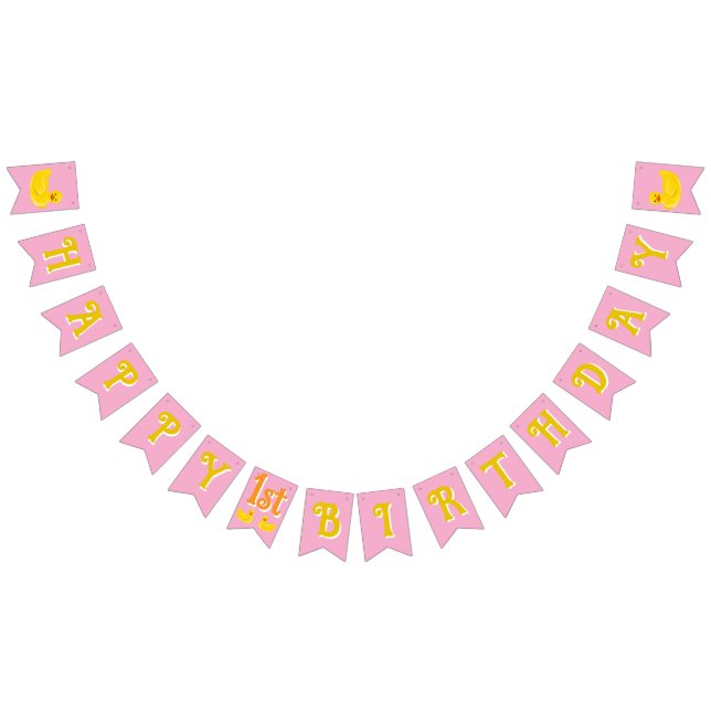 Banderines Lucky One Happy First Birday (Todo)