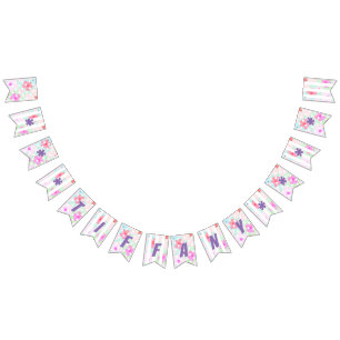 Banderines Luminoso y brillante nombre púrpura en las flores