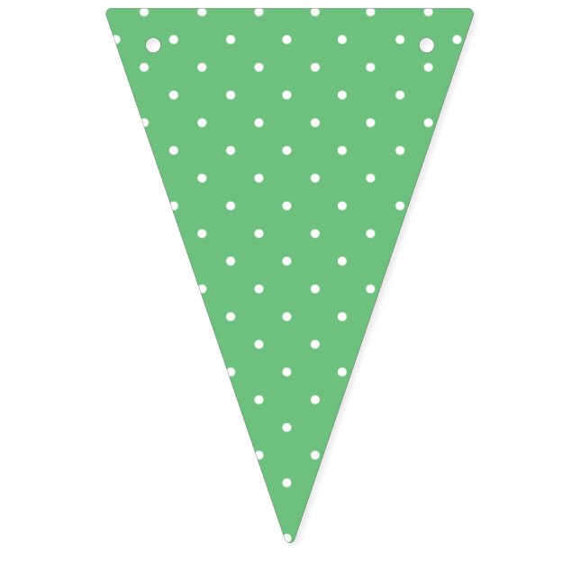 Banderines Lunares Blancos Micro - Verde Verano (Primera bandera)