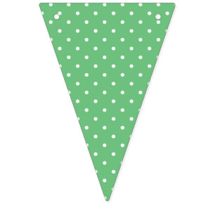 Banderines Lunares Blancos Micros - Verde Verano