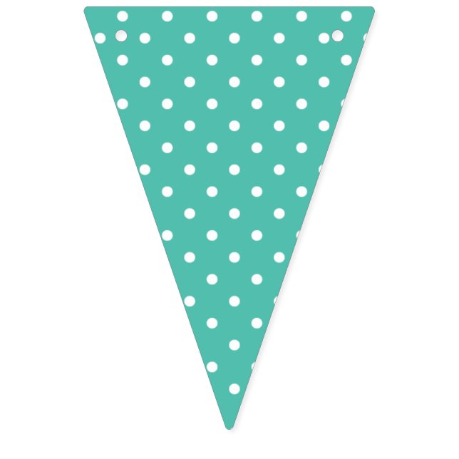 Banderines Lunares Clásicos Blanco - Verde Bluegrass (Primera bandera)