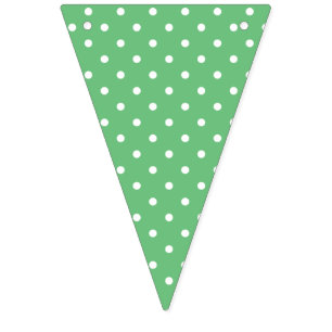 Banderines Lunares Clásicos Blanco - Verde de Verano