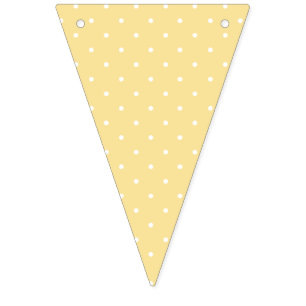 Banderines Lunares diminutos blancos - Amarillo Canario