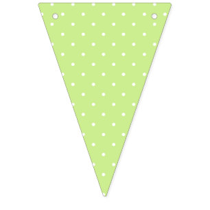 Banderines Lunares diminutos blancos - Verde primavera