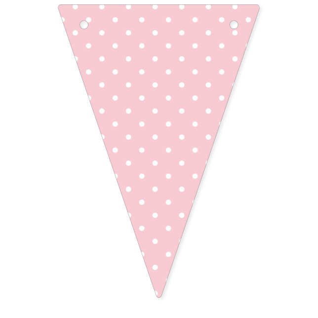 Banderines Lunares Minúsculos Blanco - Rosa (Primera bandera)