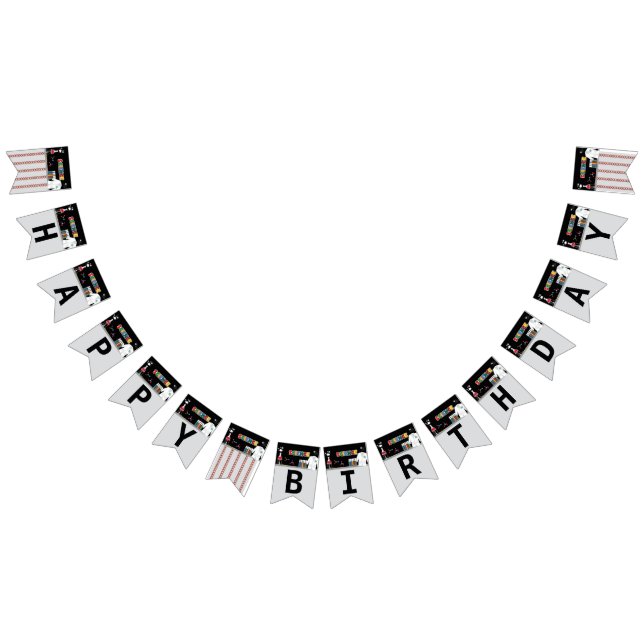 Banderines Mad Science Happy Birday (Todo)