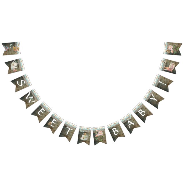 Banderines Madera dulce de hadas del granero de Baby Shower (Todo)