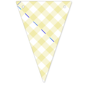 Banderines Mantequilla de Gingham Retro Amarillo