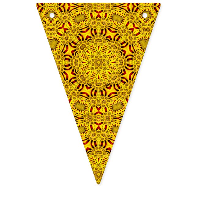 Banderines Maravillas amarillas y caleidoscopio rojo del (Decimosexta bandera)