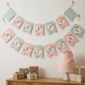 Banderines Marco de Rosas Vintage Shabby Chic
