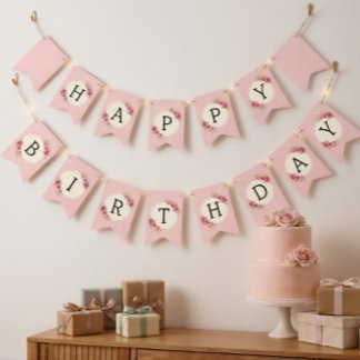 Banderines Marco de Rosas Vintage Shabby Chic
