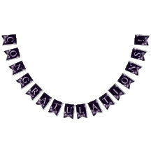 Marco violento morado de la fiesta de bienvenida