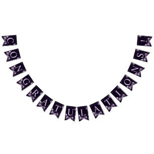 Banderines Marco violento morado de la fiesta de bienvenida