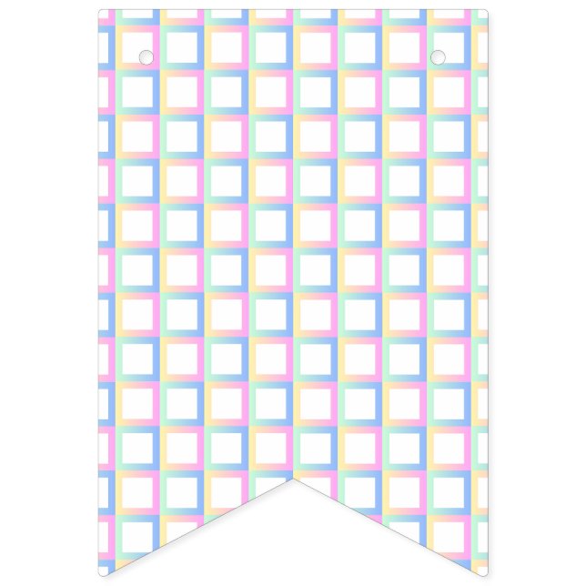 Banderines Marcos de patrones de gradiente simétricos blancos (Primera bandera)