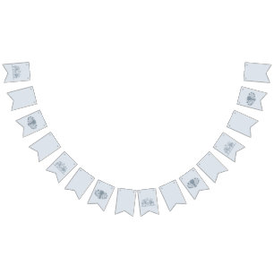 Banderines Marie Antoinette Rococo Dusty Blue Boda