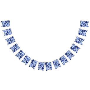 Banderines Mariposas Watercolor Indigo Azul