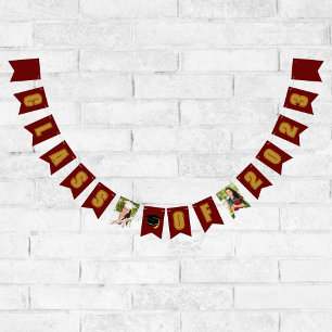 Banderines Maroon Gold Class de 2023 Photo Graduation Party
