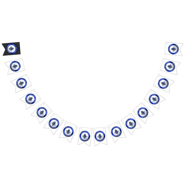 Banderines Masonic Bunting Banner Blue (Todo)