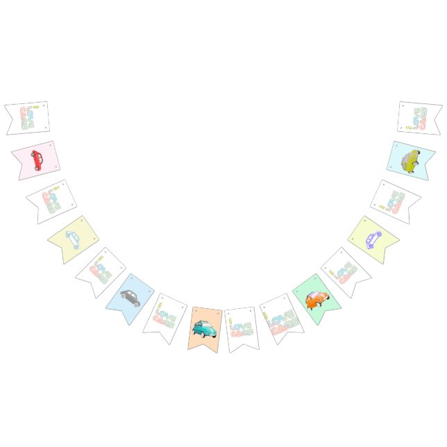 Banderines Me encanta el aparejo de autos (Todo)