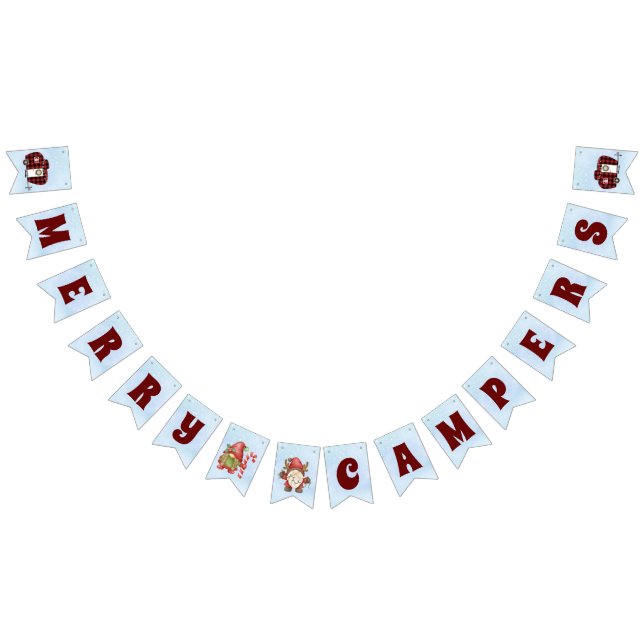 Banderines Merry Campers Navidades Banner Gnome Camper Decour (Todo)