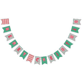 Banderines Merry Christmas Bunting Flags