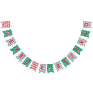 Banderines Merry Christmas Bunting Flags