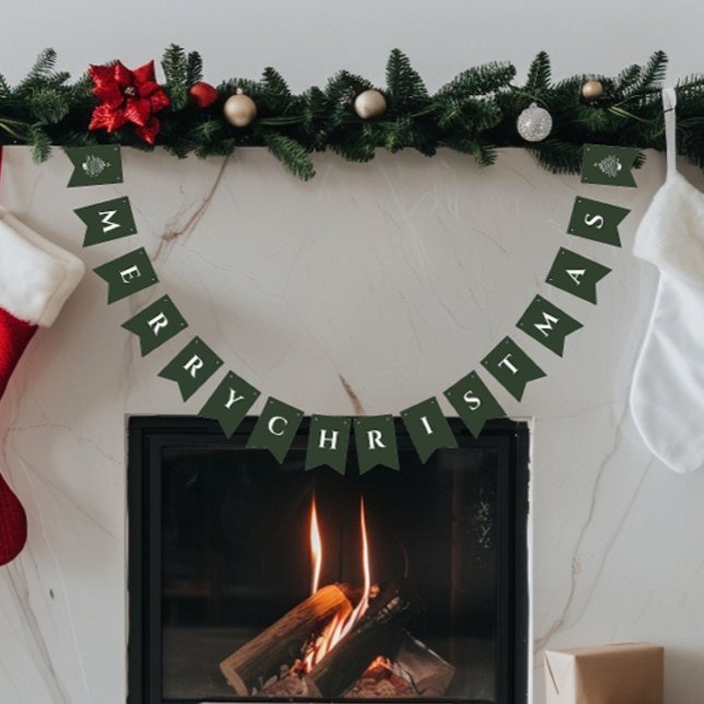 Banderines Merry Christmas Decor Simple Moderno (Subido por el creador)