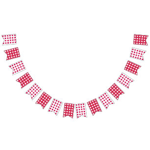 Banderines Mesón cuadrado de Gingham rojo y blanco