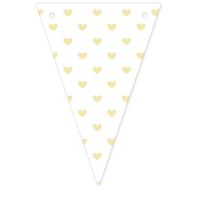 Banderines Micro Hearts Mantequilla Amarillo - Blanco (Séptima bandera)