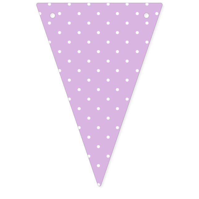 Banderines Micro Lunares Blancos - Lila Suave (Primera bandera)