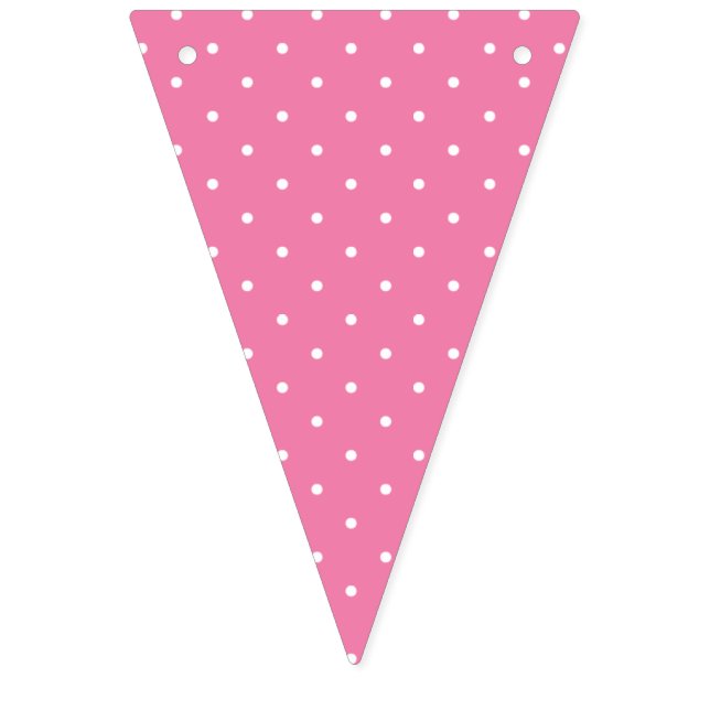 Banderines Micro Polka Dot White - Fuchsia Pink (Primera bandera)