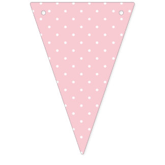 Banderines Micro Polka Dot White - Pink
