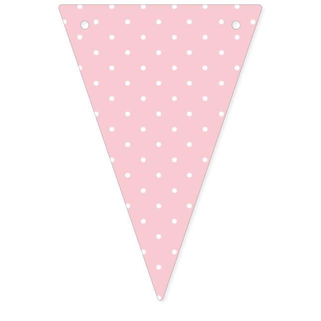 Banderines Micro Polka Dot White - Pink (Primera bandera)